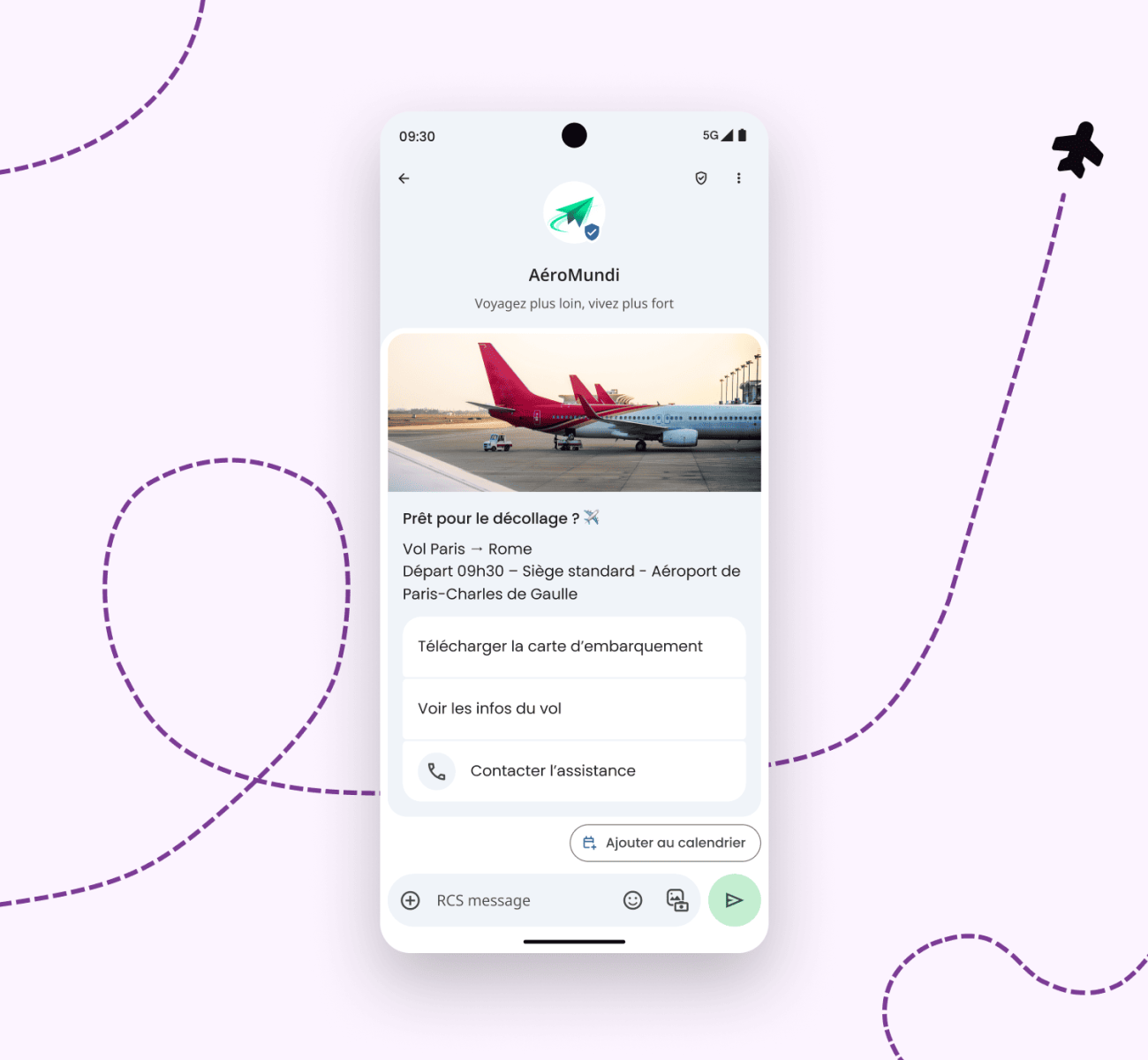 RCS transactionnel pour message d'embarquement