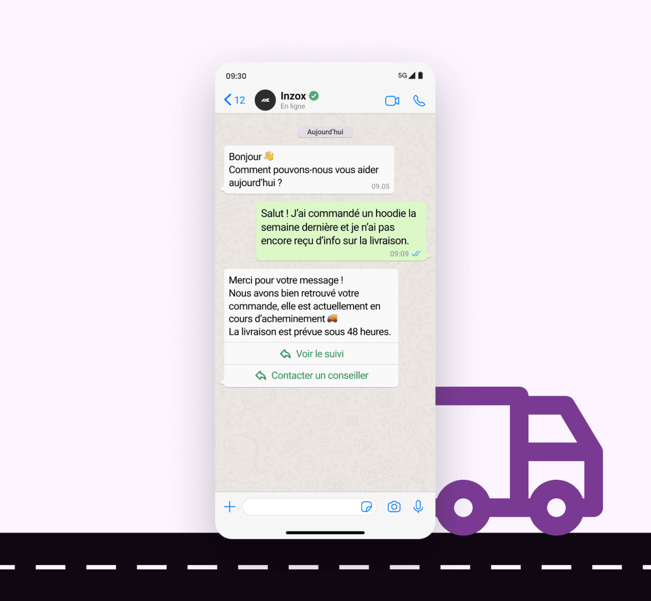 WhatsApp Business pour le service client et la livraison