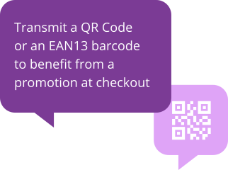 First image showing a barcode or QR Code content and a second image showing a QR CODE logo
