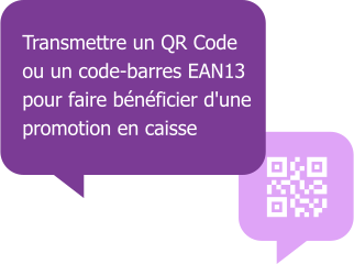 Première image montrant un contenu de type code-barres ou QR Code et une deuxième image montrant un logo  QR CODE