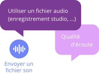 Logo d'un fichier son avec explication de l'offre d'import de fichier sonore