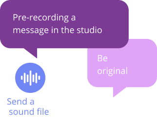 Logo of a sound file with explanation of the sound file import offer