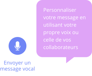 Logo d'un message vocal avec explication de l'offre dépôt sur répondeur