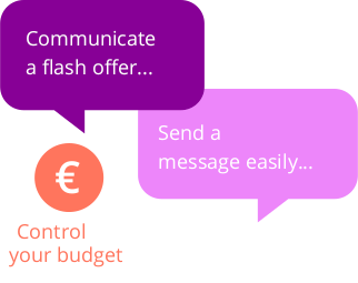 Communicate a flash offer, send a message easily.