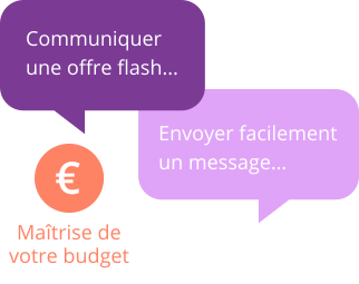 Communiquer une offre flash, envoyer facilement un message.