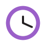 Logo horloge conversation temps réel