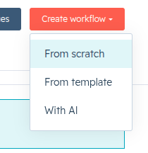 Create a HubSpot workflow from scratch